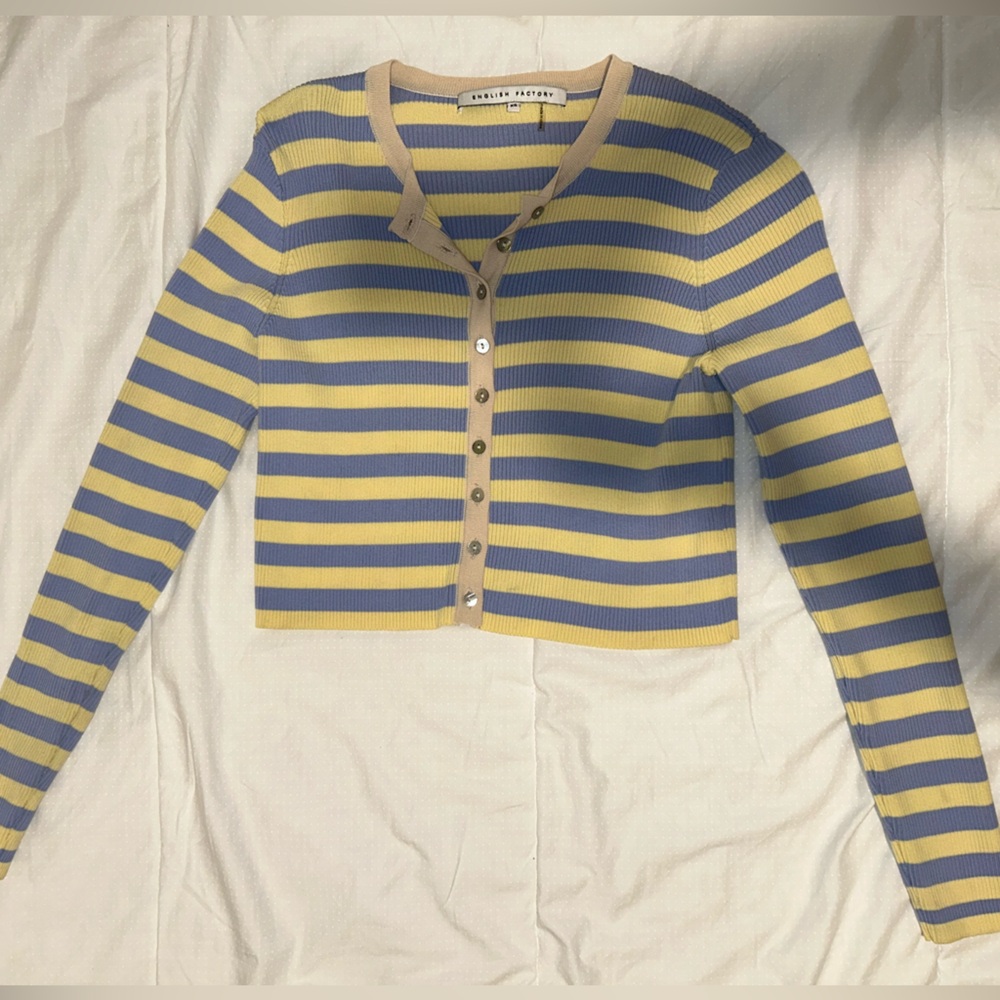 Striped cropped sweater